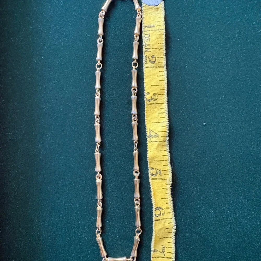 Vintage Vendome Gold-Tone Bamboo Link Necklace - Picture 3 of 4
